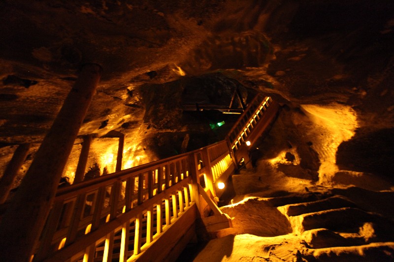 Wieliczka Salt Mine - stairs inside